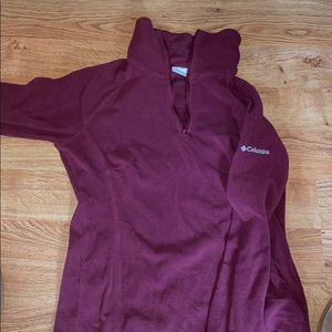 maroon Columbia quarter zip